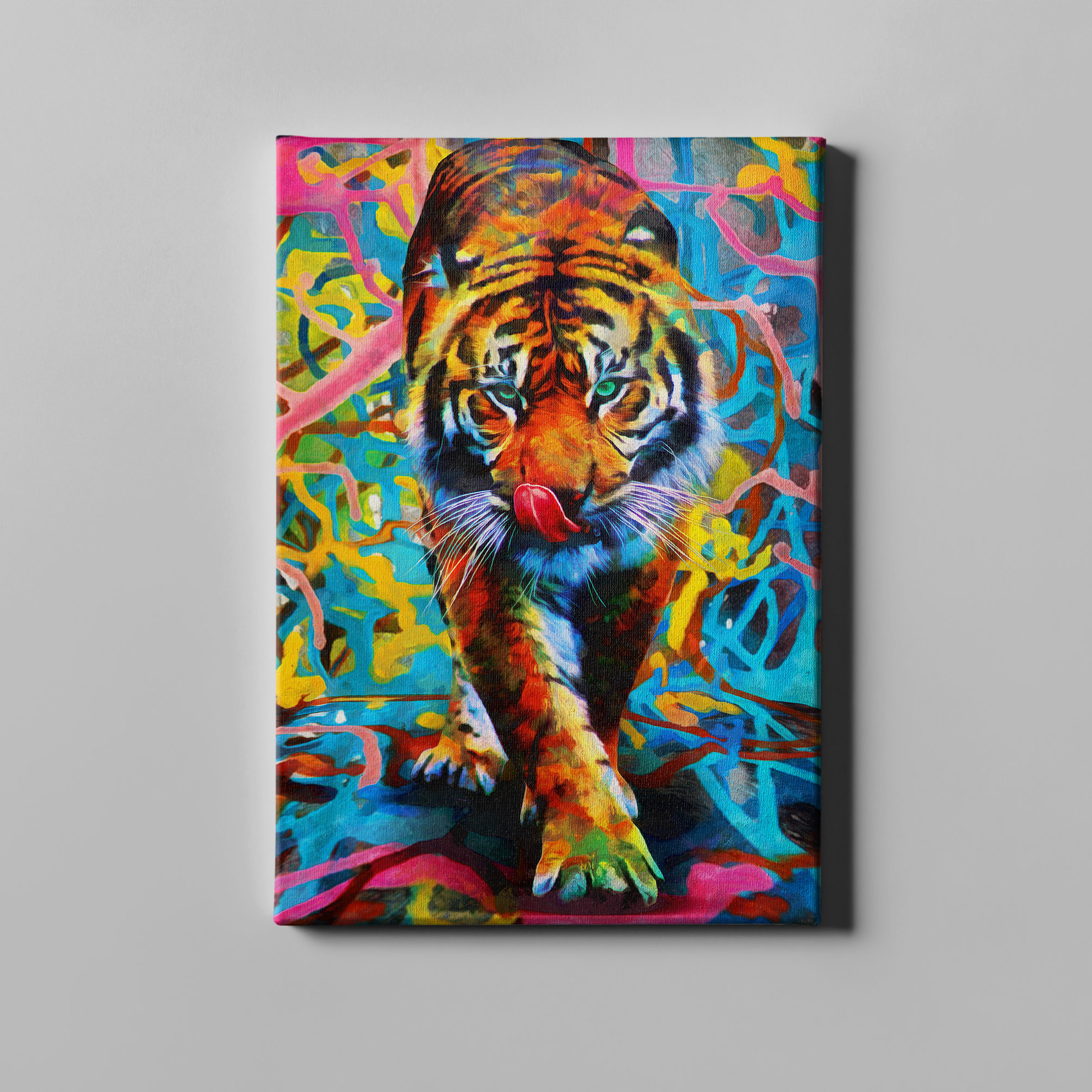 Tiger Illustration Tier Leinwand L0340