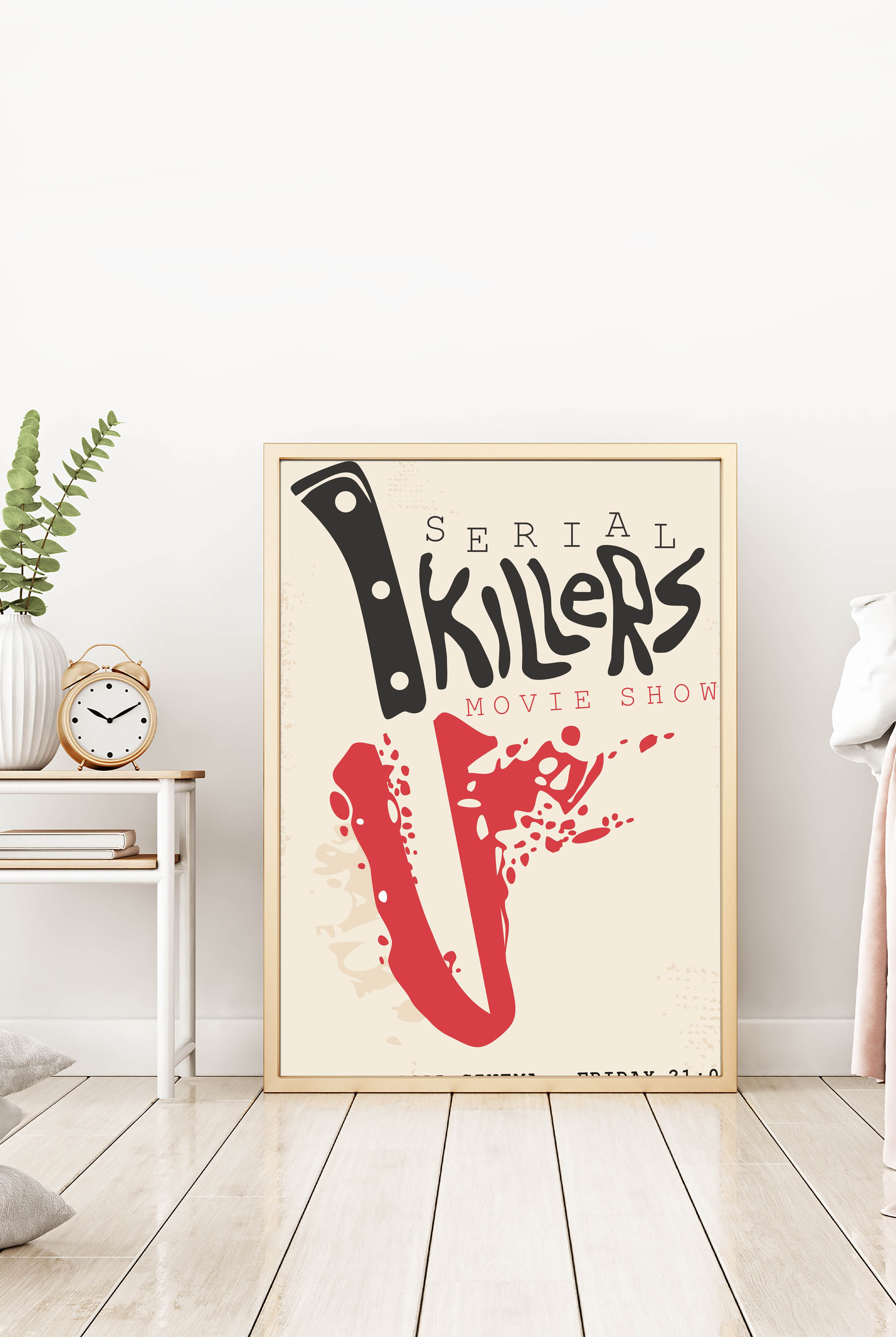 Retro Horror Serial l Killers Movie Film Kunstdruck Poster P0408