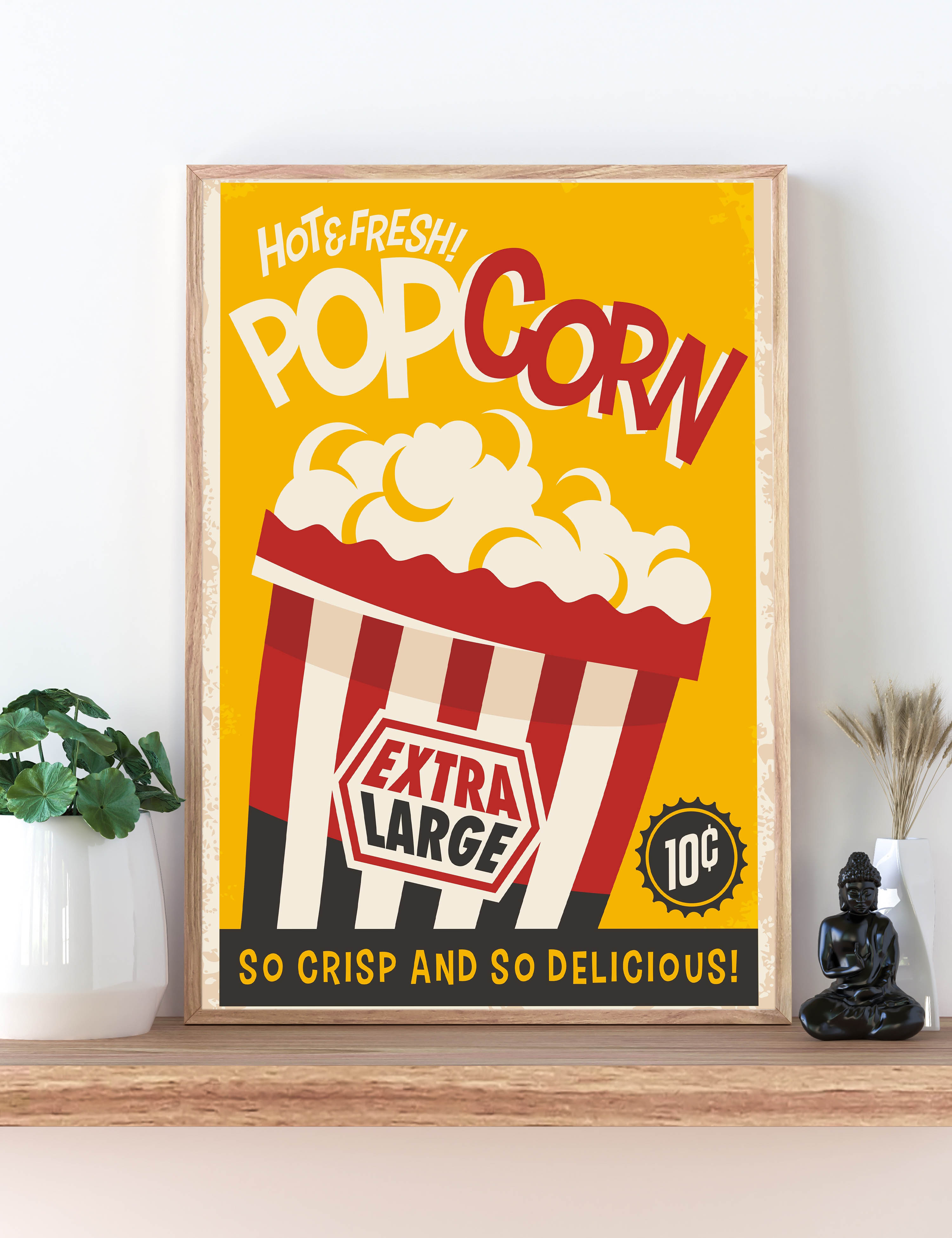 Retro Popcorn Vintage Kunstdruck Poster P0415