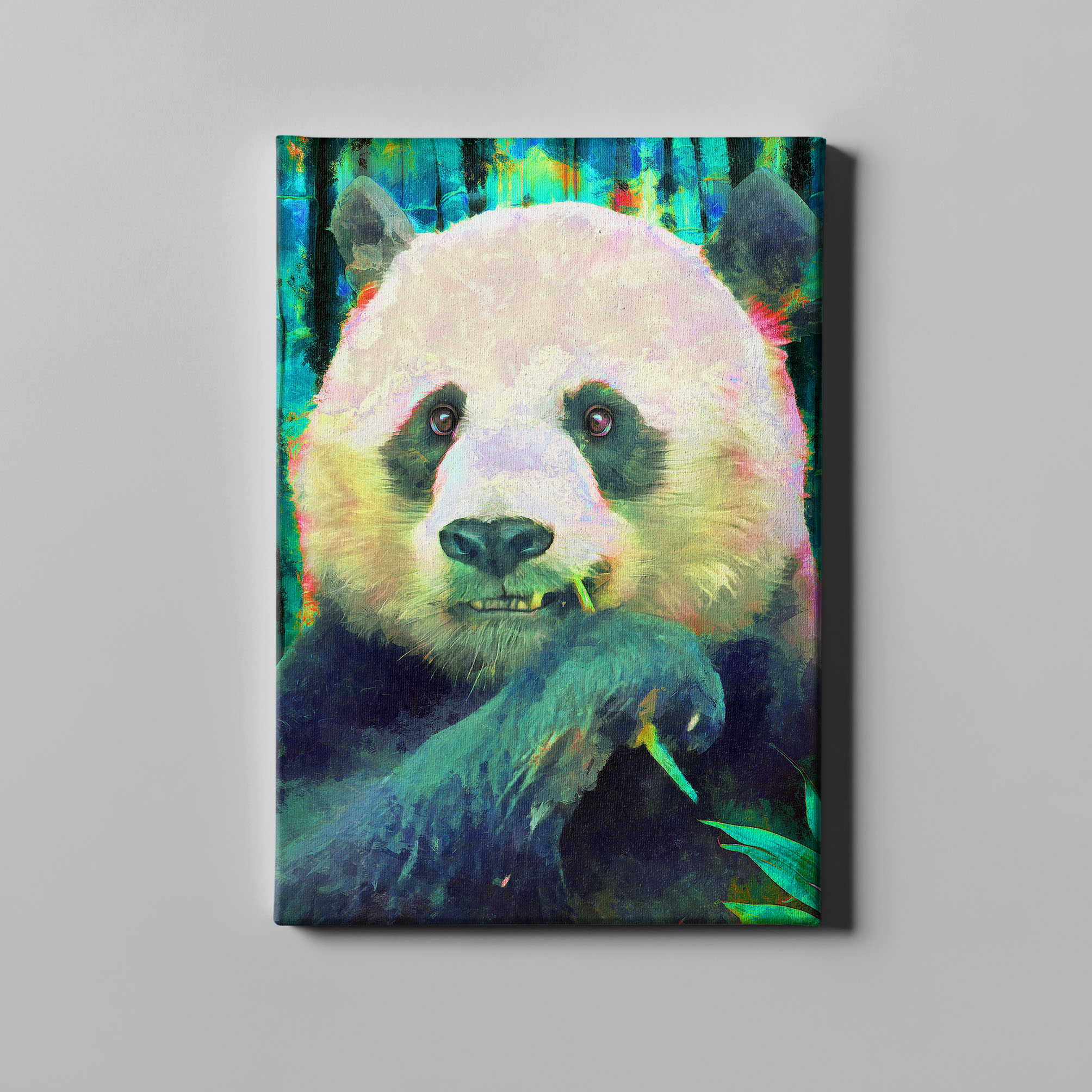 Pandabär Illustration Tier Leinwand L0337