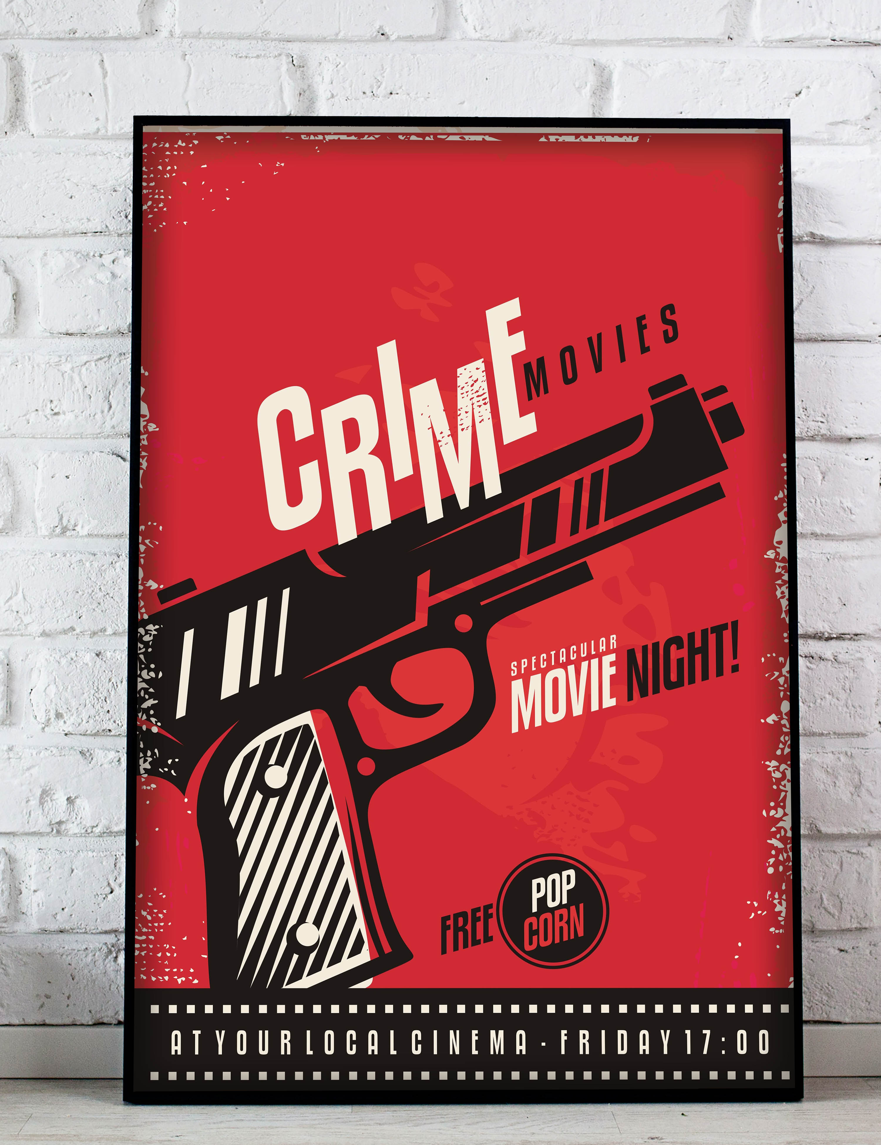 Retro Crime Krimi Movie Film Kunstdruck Poster P0414