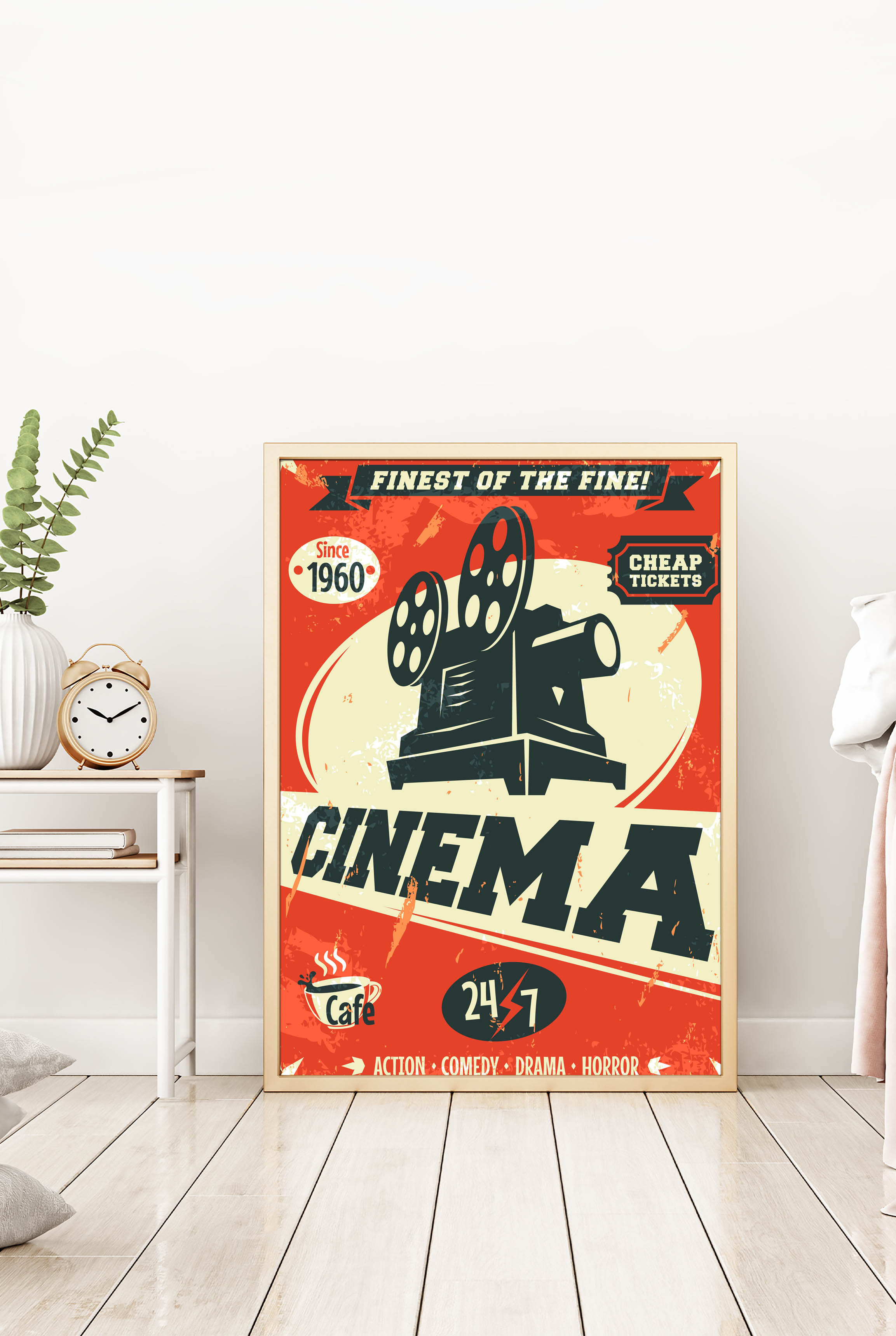 Retro Cinema Movie Festival Film Kunstdruck Poster P0412