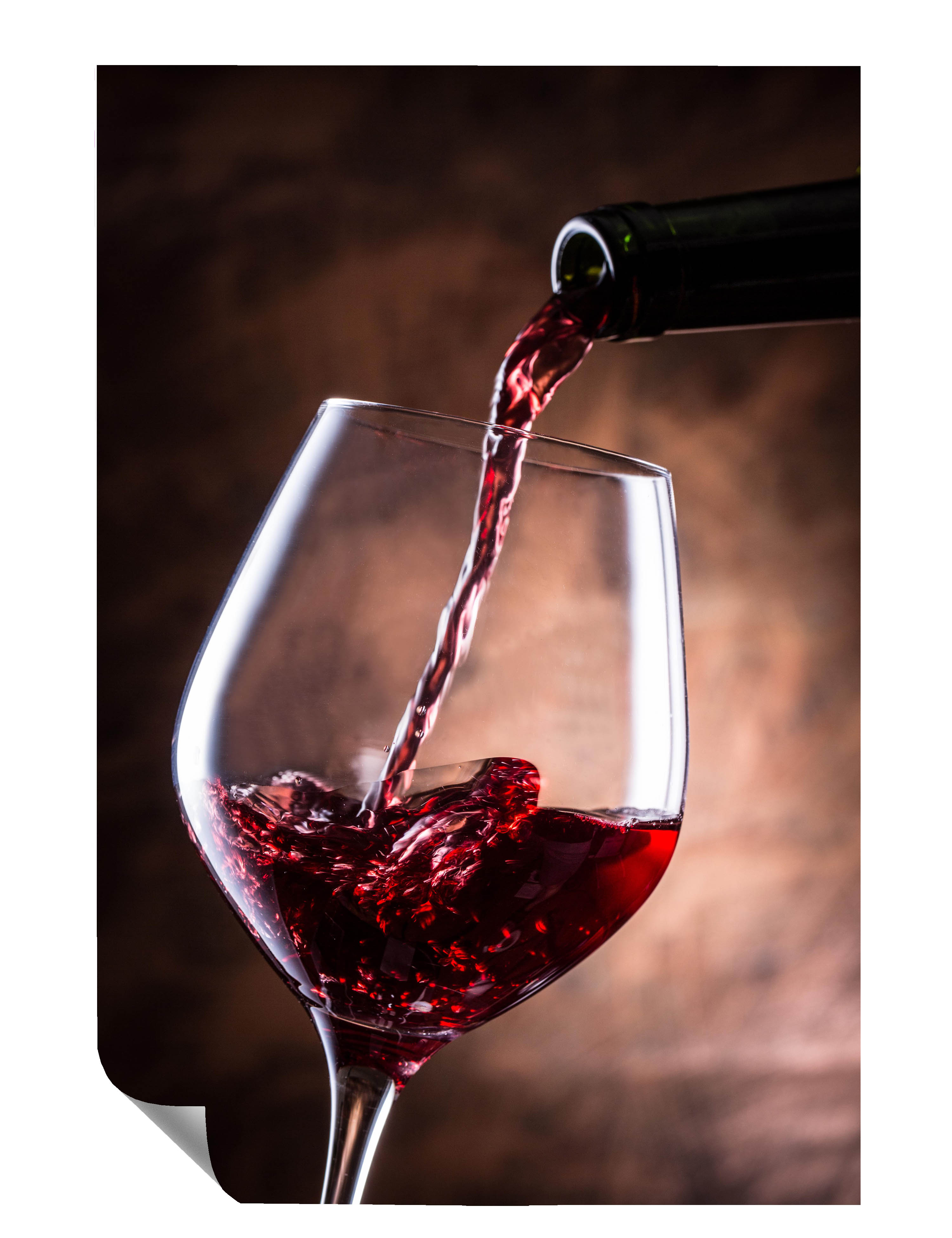 Rotwein Eingießen Weinglas Poster P0103