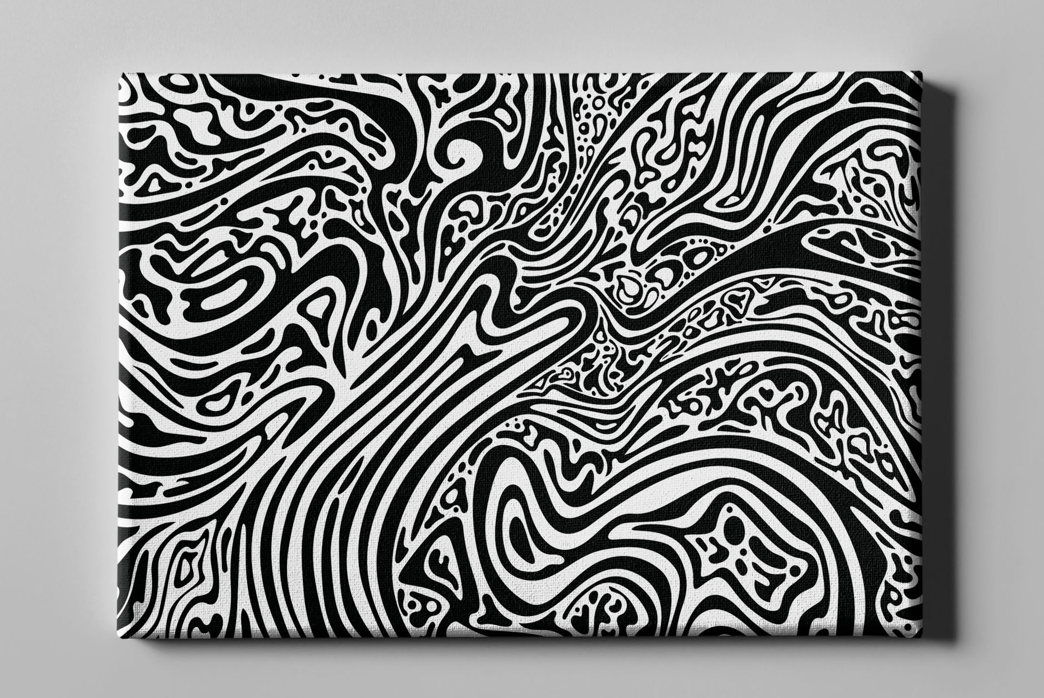 Psychedelisch Zebra Optik Formen Leinwand L0262