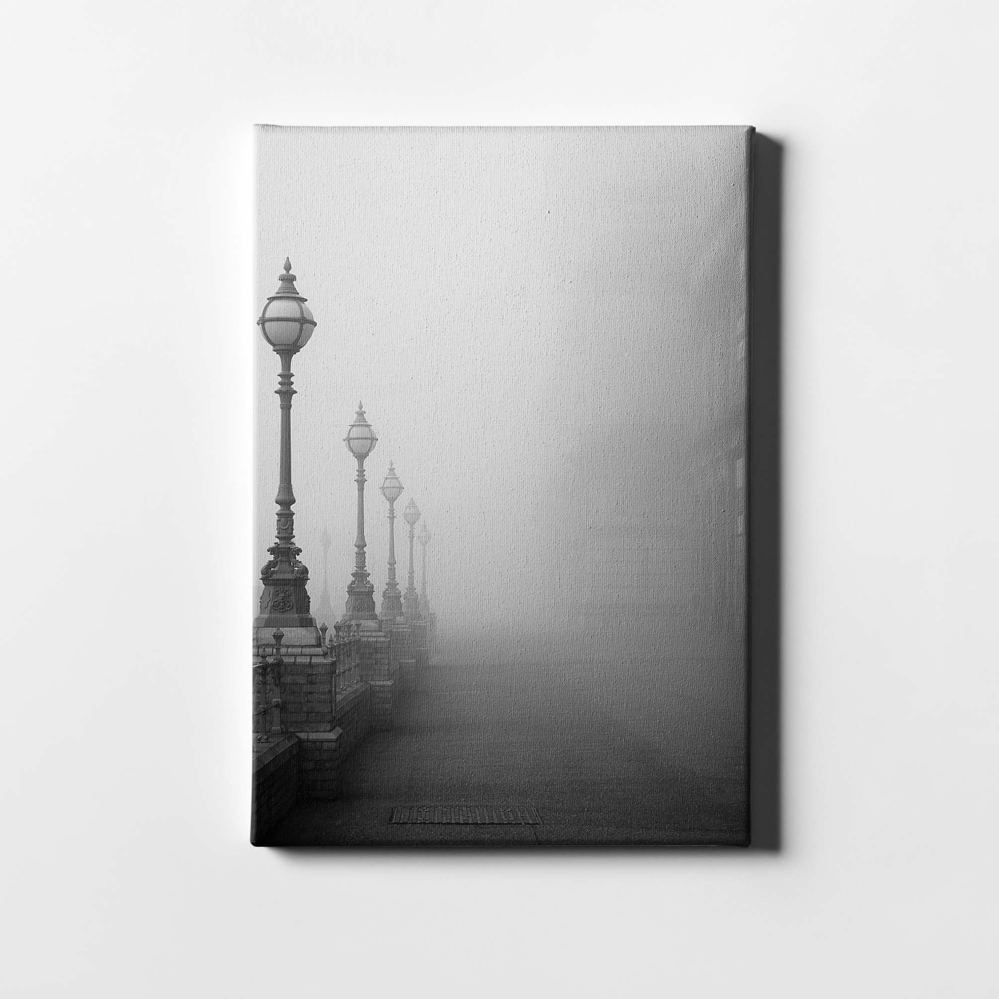 London Straßenlaternen Nebel City Leinwand L0425