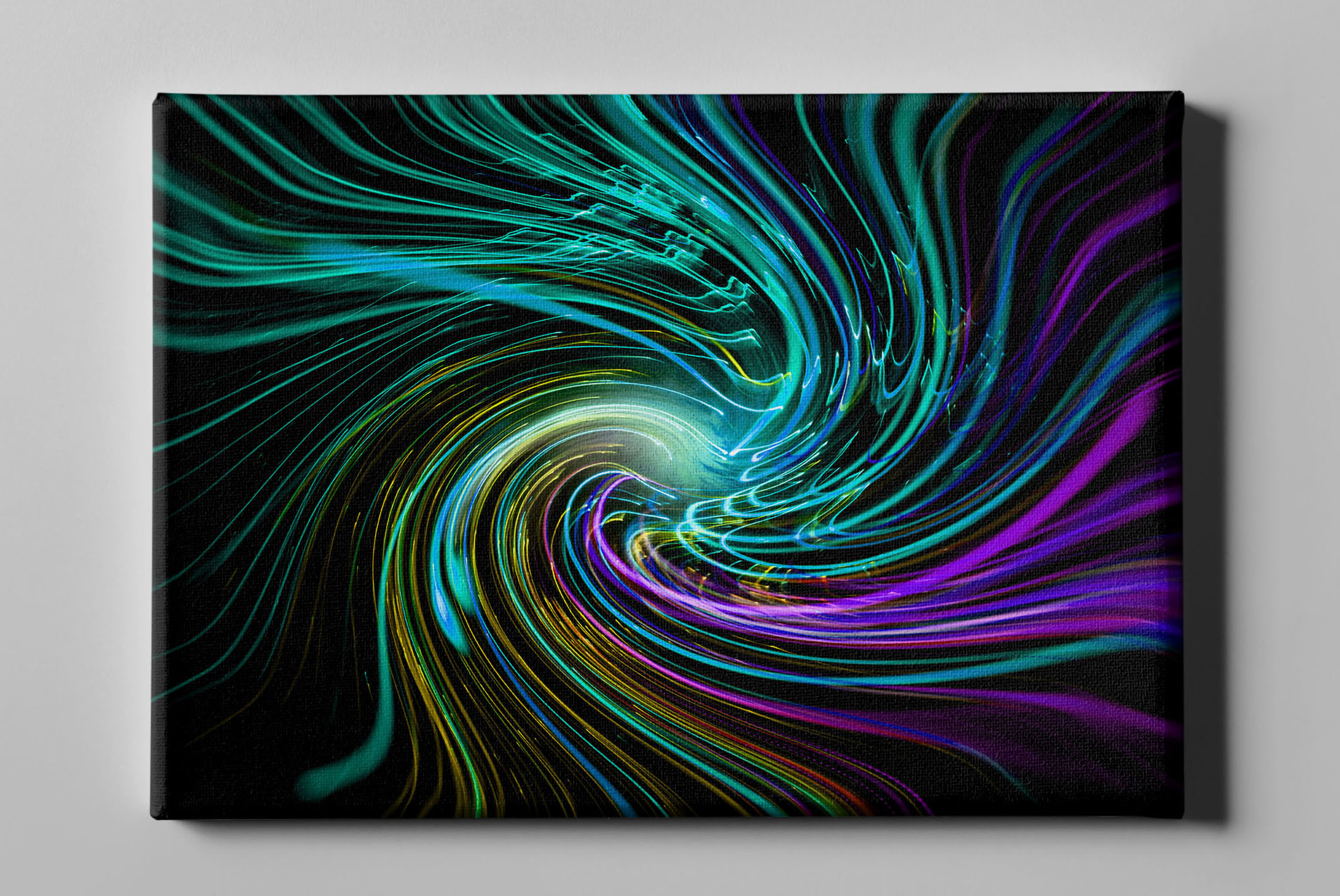 Psychedelisch Wirbel Neon Farben Abstrakt Leinwand L0251