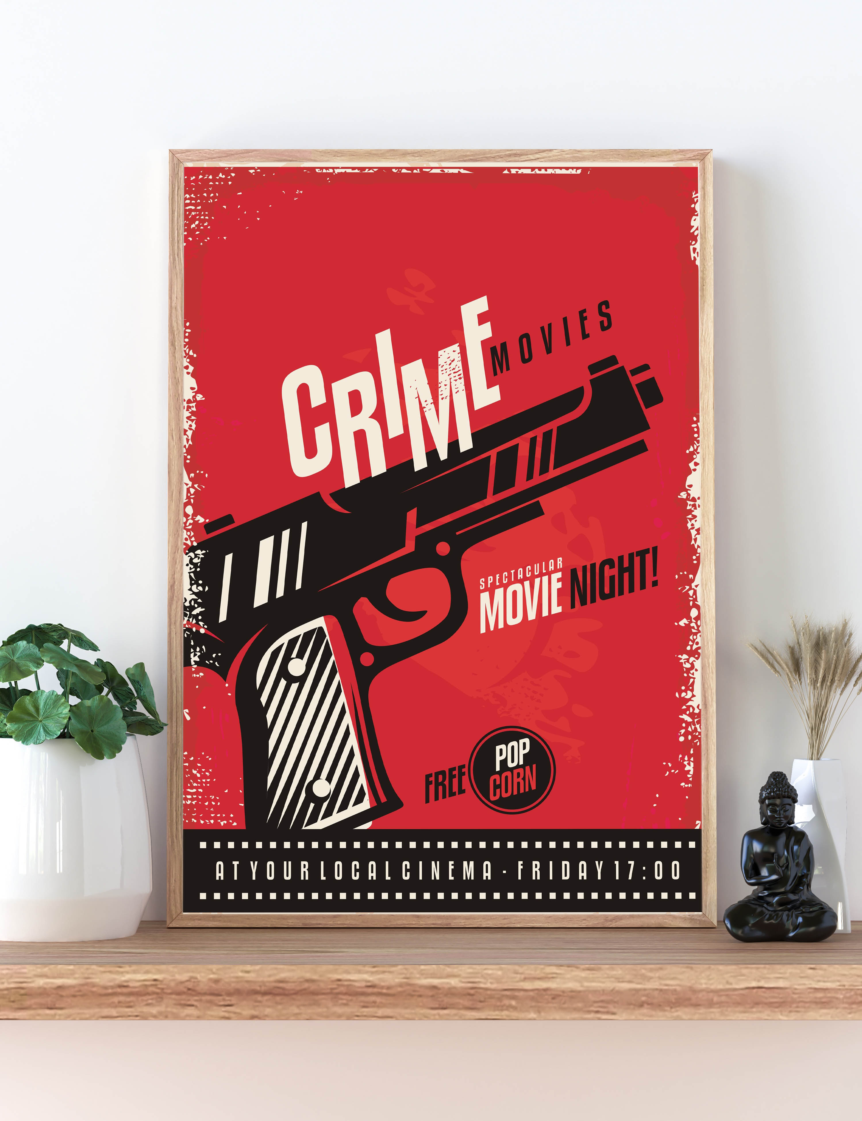 Retro Crime Krimi Movie Film Kunstdruck Poster P0414