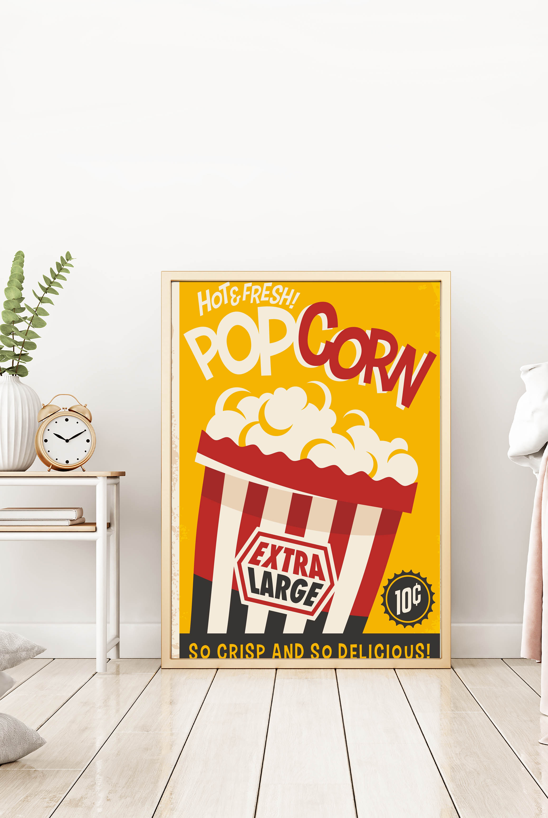 Retro Popcorn Vintage Kunstdruck Poster P0415