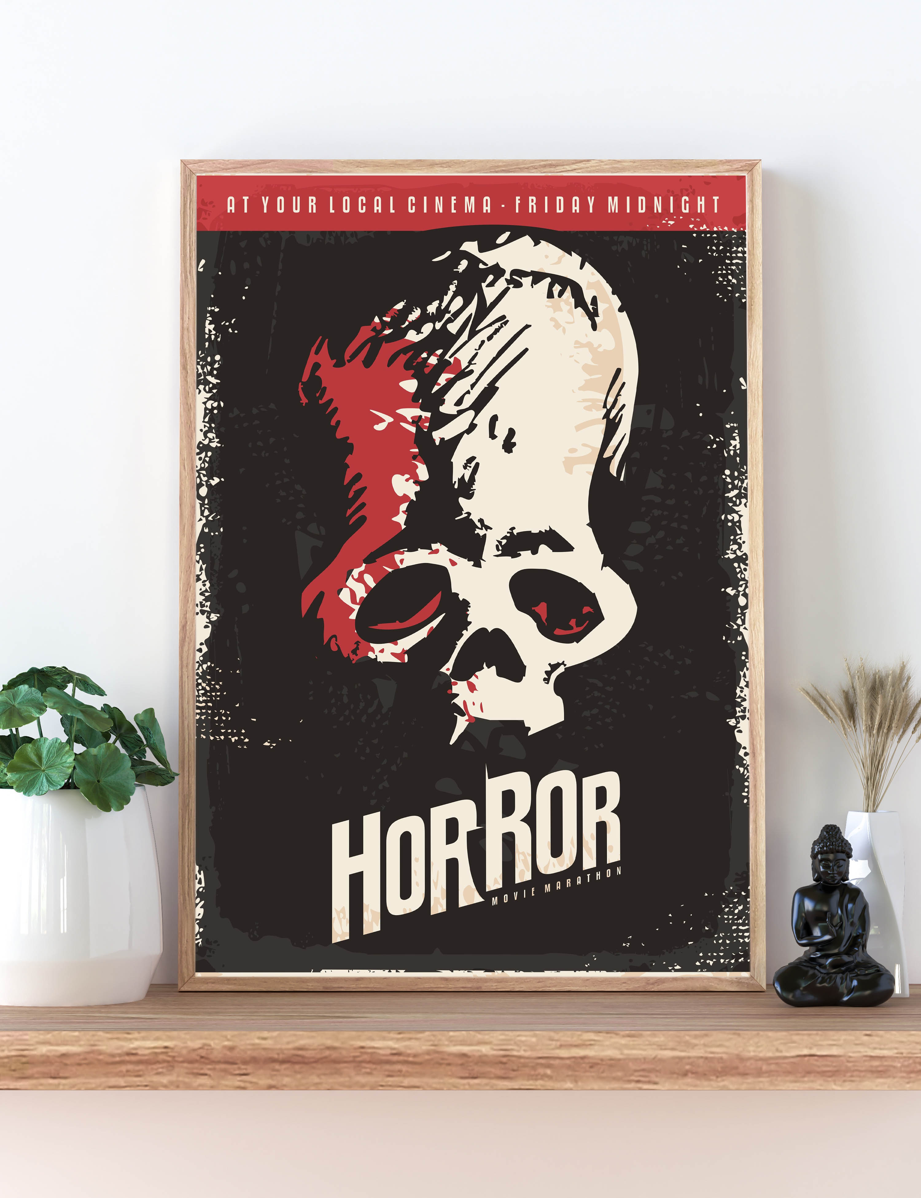 Retro Horror Totenkopf Movie Film Kunstdruck Poster P0413