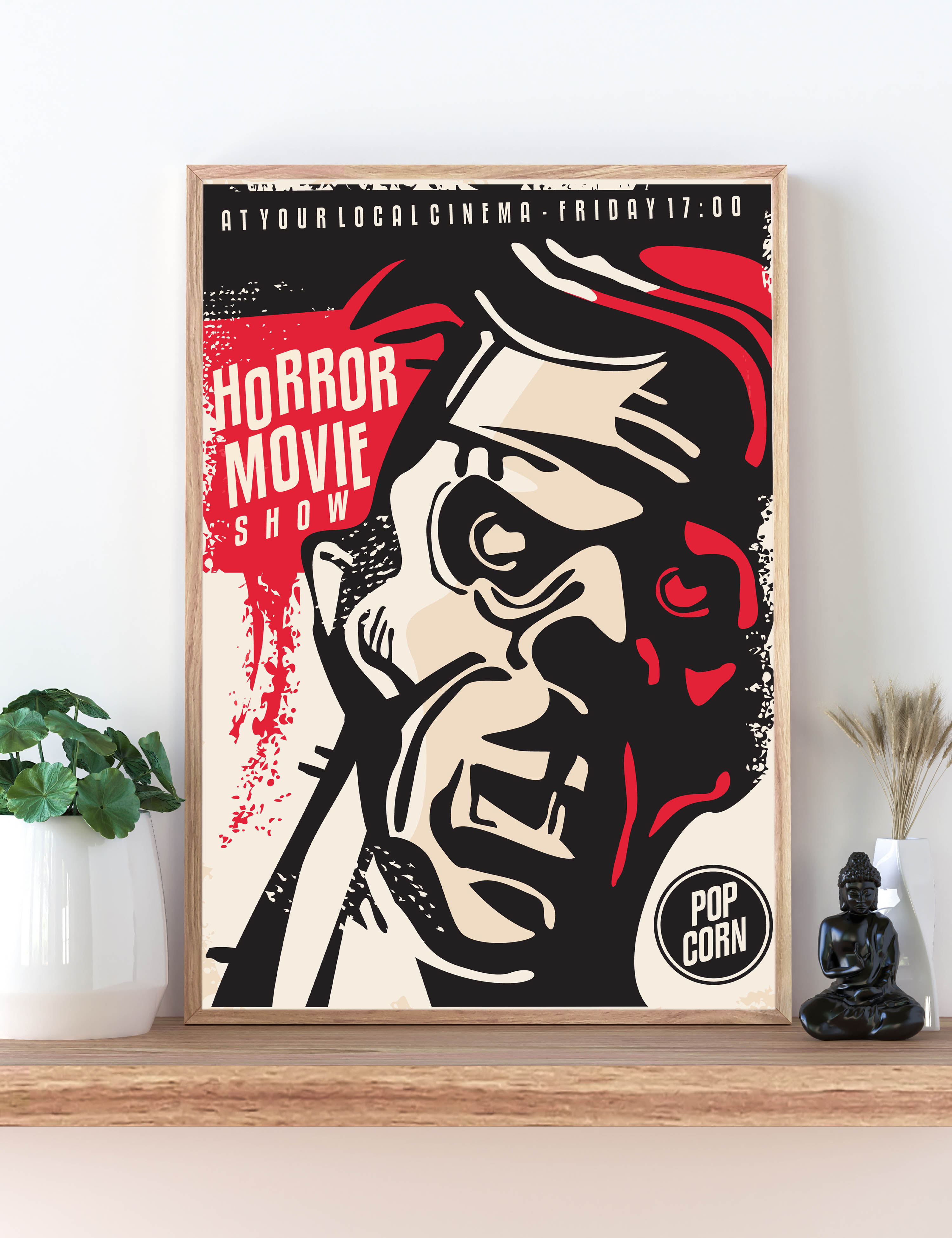 Retro Horror Einstein Movie Film Kunstdruck Poster P0410